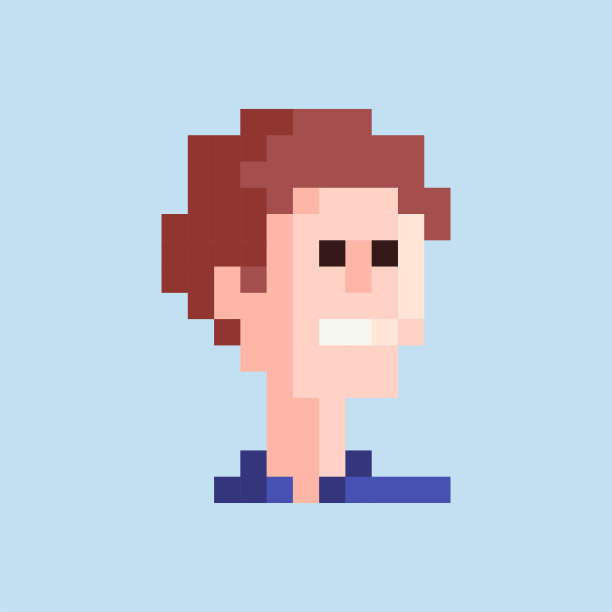 加以干预令牌。像素的肖像。图片下载