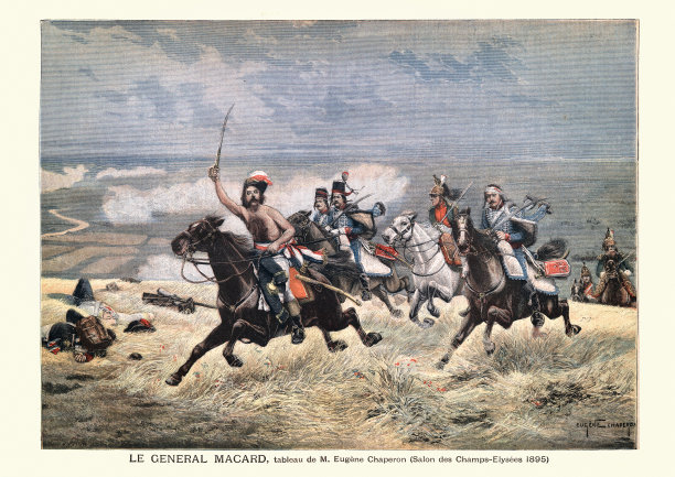 马卡德将军赤膊上阵，拿破仑战争时期图片下载