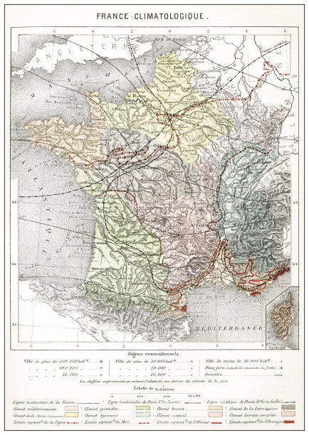 古法国气候地图图片下载