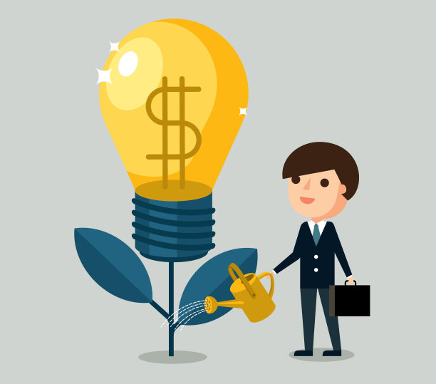 商人-给球茎树浇水图片下载