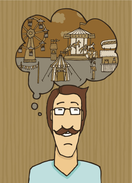 忧郁的家伙想着狂欢节图片下载