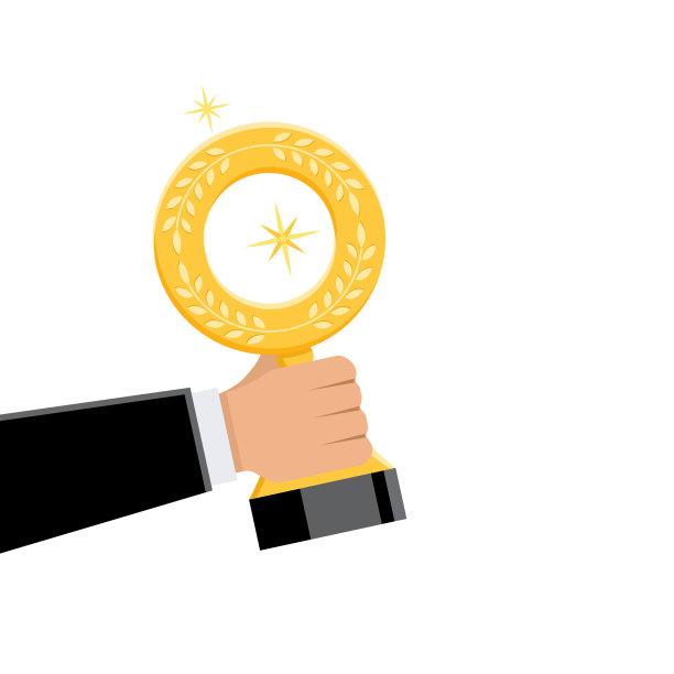 手握金牌奖杯图片下载