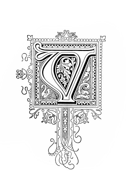 装饰大写字母V图片下载