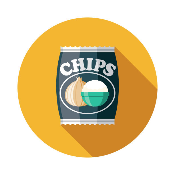 酸奶油和洋葱薯片口味图标图片下载