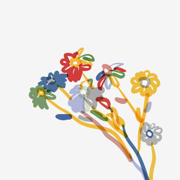 色彩自然植物花卉图案插图图片下载