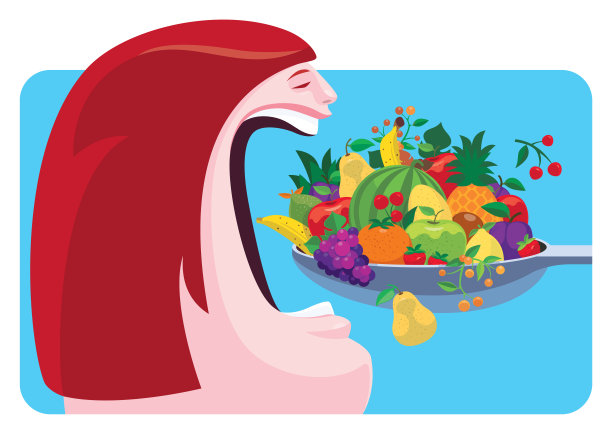 正在吃水果的女人图片下载