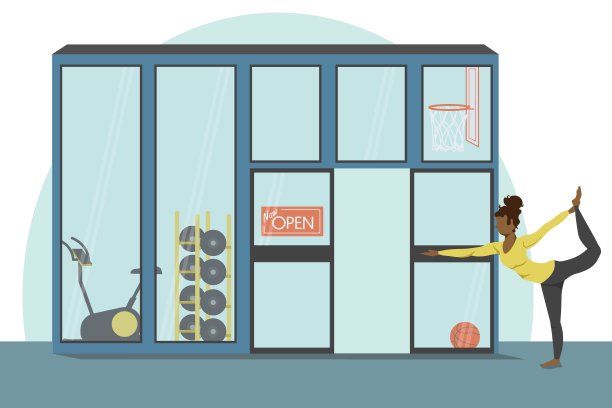 健身房老板在户外练习瑜伽图片下载