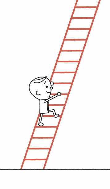 男人爬梯子图片下载