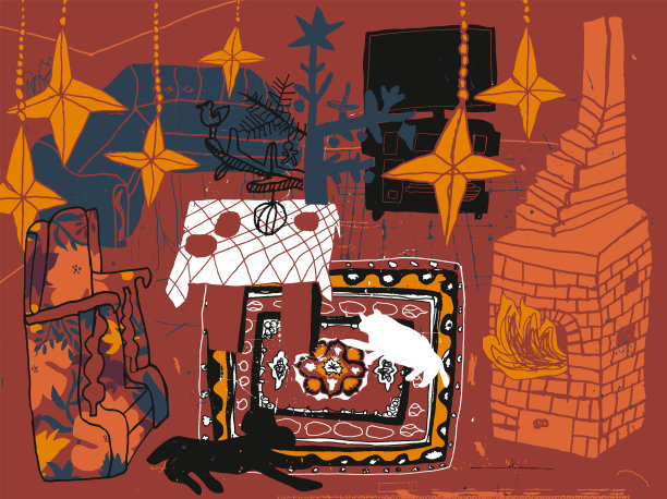 圣诞节时的客厅图片下载