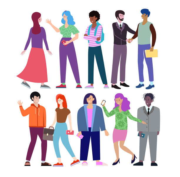 多元文化青年团体。团队的同事，学生，快乐的男人和女人。跨国公司的社会。图片下载