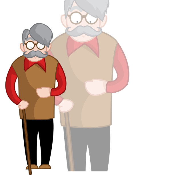 老年人在支撑下行走图片下载