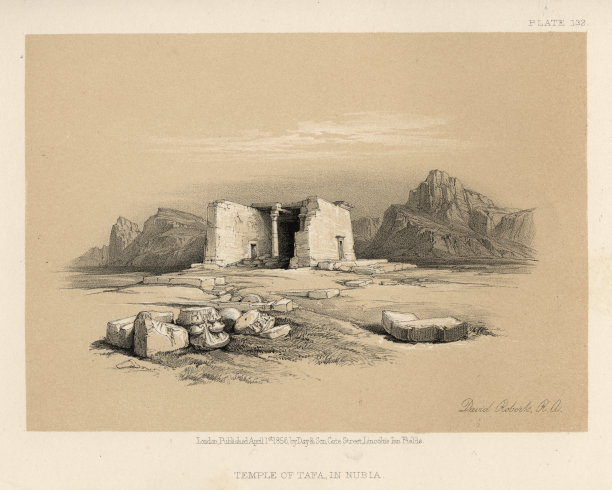 埃及努比亚塔菲神庙的古代遗址图片下载