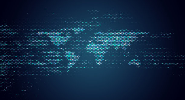 半色调世界地图图片下载