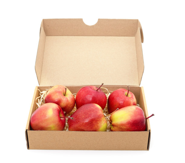 盒子里的苹果。图片下载