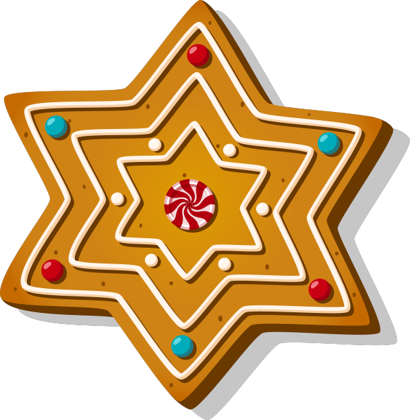星星形状的圣诞姜饼饼干图片下载