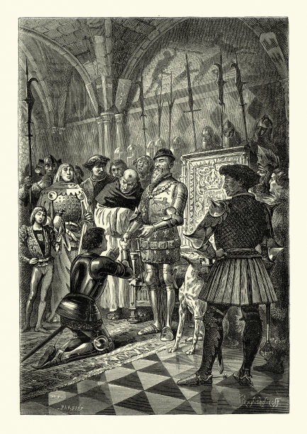 爱德华三世，英国国王，接受约翰·德·库普兰《中世纪英国史》图片下载