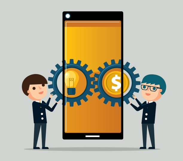 握着齿轮-商务人士图片下载