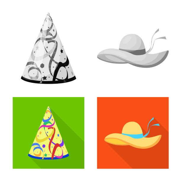 隔离物服装和帽子标志集图片下载