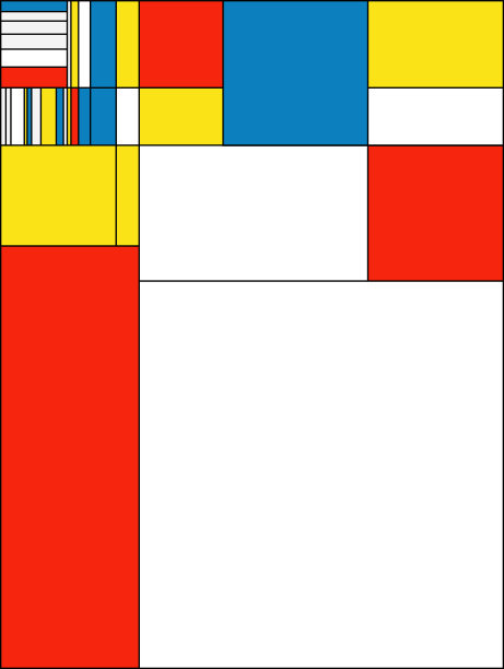蒙德里安风格的几何图案背景图片下载