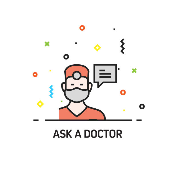 问医生图标。医疗保健和医疗概念矢量插图图片下载