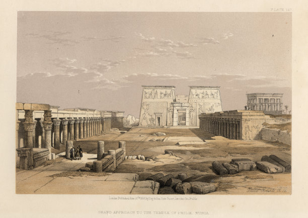 努比亚菲莱神庙的壮观景象图片下载