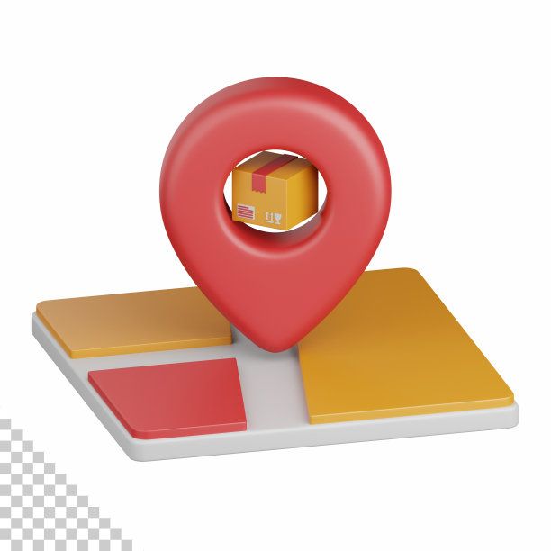 3d渲染位置隔离有用的电子商务，商业，零售，商店，在线，交付和市场设计元素图片下载