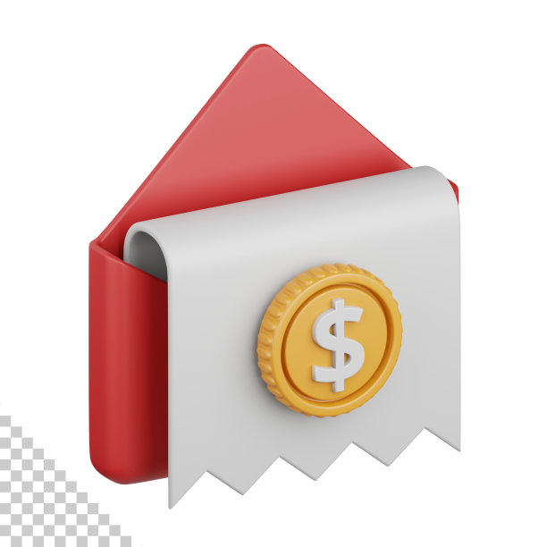 3d渲染账单隔离有用的电子商务，商业，零售，商店，在线，交付和市场设计元素图片下载
