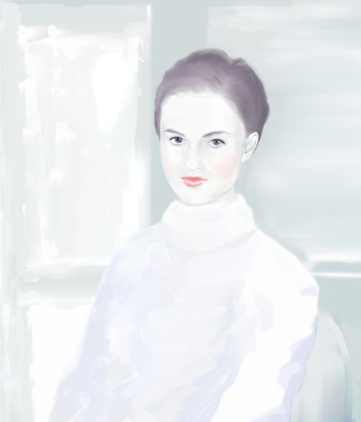 印象主义风格的垂直肖像图片下载