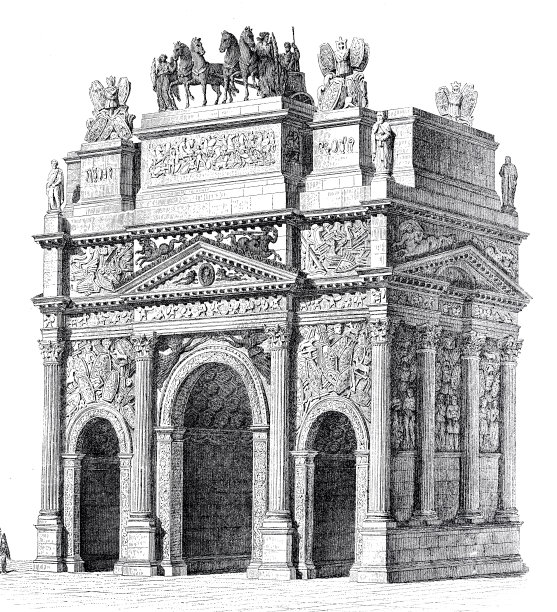 法国南部奥兰治的罗马凯旋门图片下载