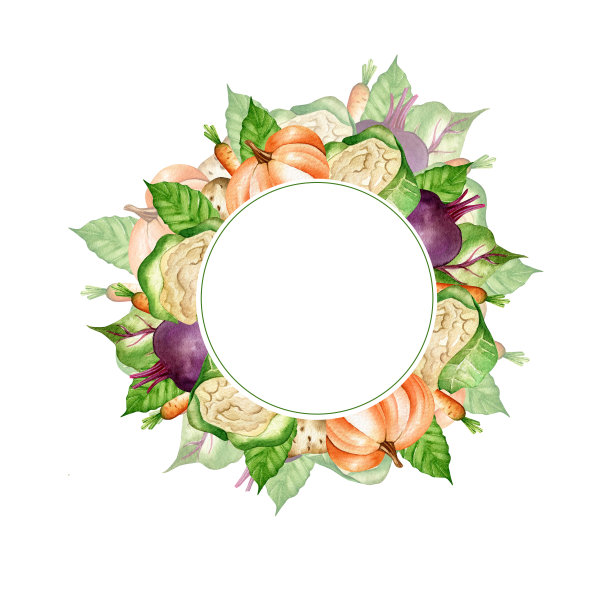 圆形水彩框架。图片下载