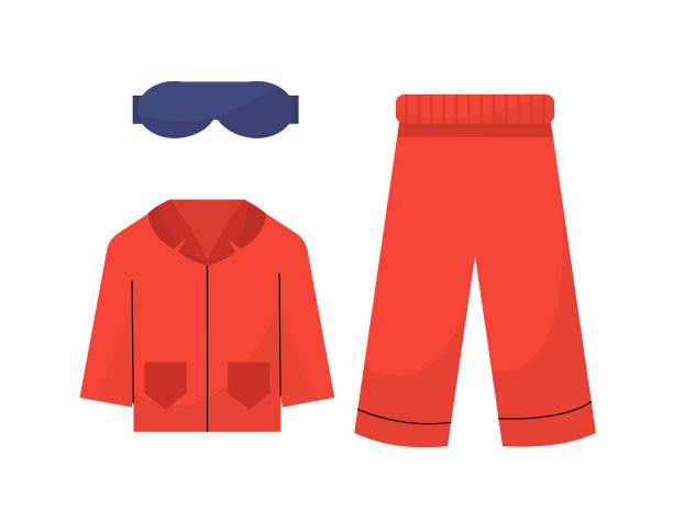 红色睡衣贴纸概念图片下载