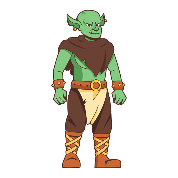 矢量可爱的妖精中世纪幻想卡通插图孤立图片下载