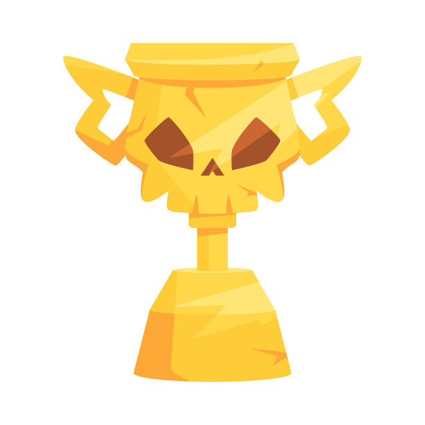 矢量可爱奖杯中世纪幻想卡通插图孤立图片下载