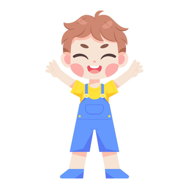 矢量卡哇伊小男孩性格插图孤立图片下载