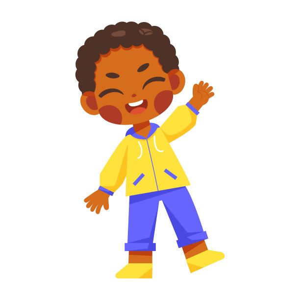 矢量卡哇伊小男孩性格插图孤立图片下载