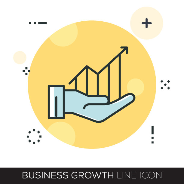 业务增长线图标图片下载