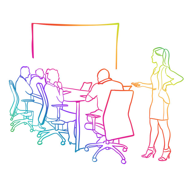 商业女性彩虹图片下载