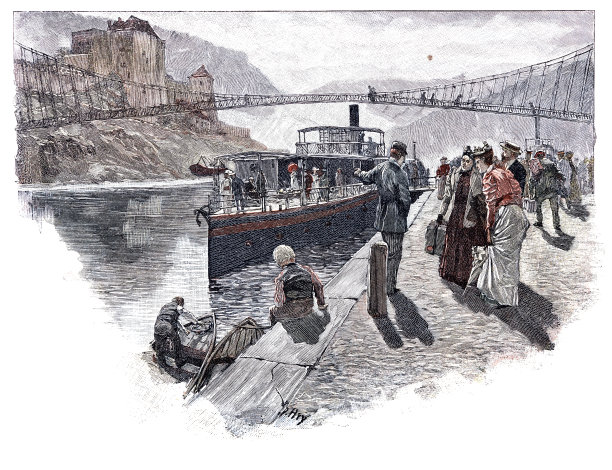 帕绍，人行天桥凯特恩施泰格图片下载