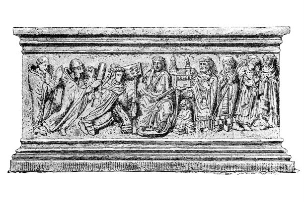 兰斯大主教辛克玛墓的浮雕，于1793年被毁。图片下载