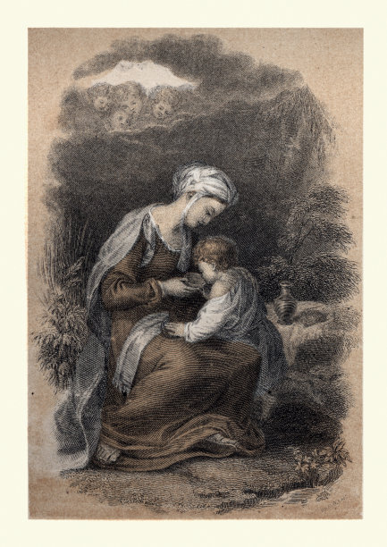 夏甲和以实玛利图片下载