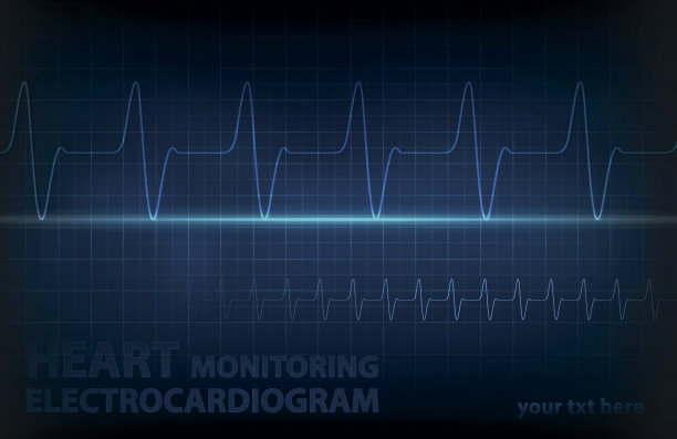 心电心脏监测-医学背景图片下载