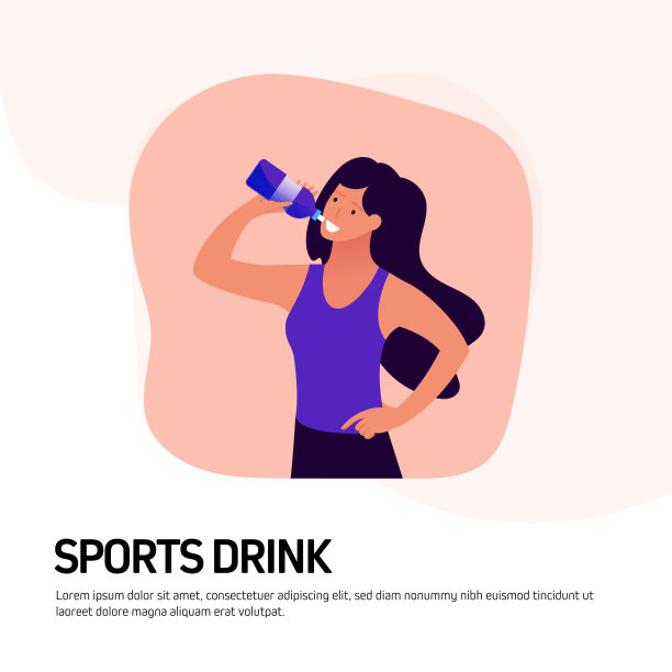 健身和健身概念横幅设计。现代平面风格矢量插图图片下载