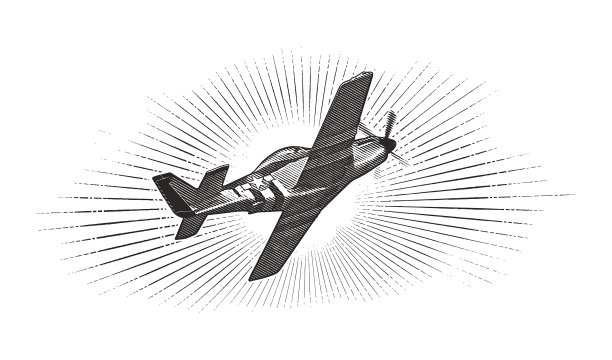 第二次世界大战的P-51野马飞机。图片下载