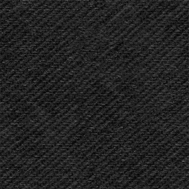 无缝方形黑色面料，可见斜缝线-矢量纹理背景与美丽的细节-密集和紧密编织的纺织品-地毯卷曲结构-柔软和厚实的布料材料图片下载