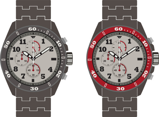 矢量插图金属手表图片下载