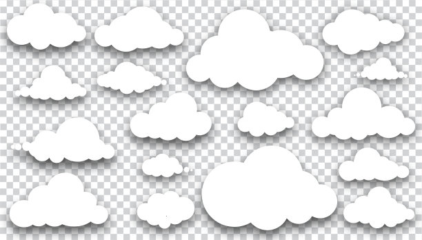 蓝色背景白云云朵图片下载