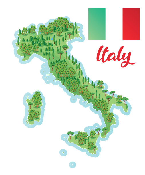 意大利卡通地图图片下载