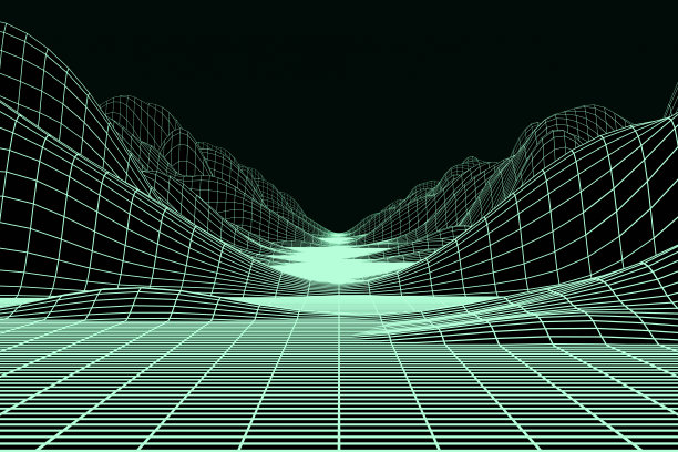 80年代复古科幻未来抽象背景图片下载