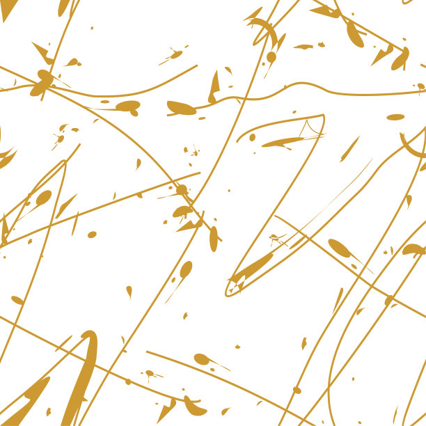 无缝抽象背景图案-线条和斑点-金色壁纸-矢量插图图片下载