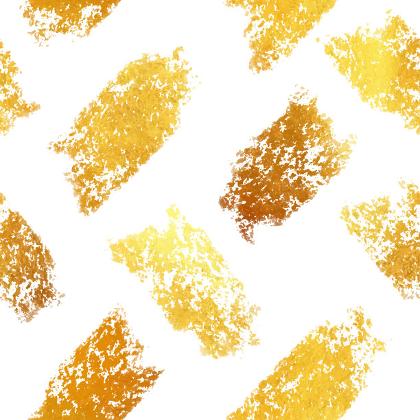 金箔笔触无缝图案。金色污渍隔离。金墨补丁套装。金属金色纹理设计元素贺卡和标签，抽象背景。图片下载